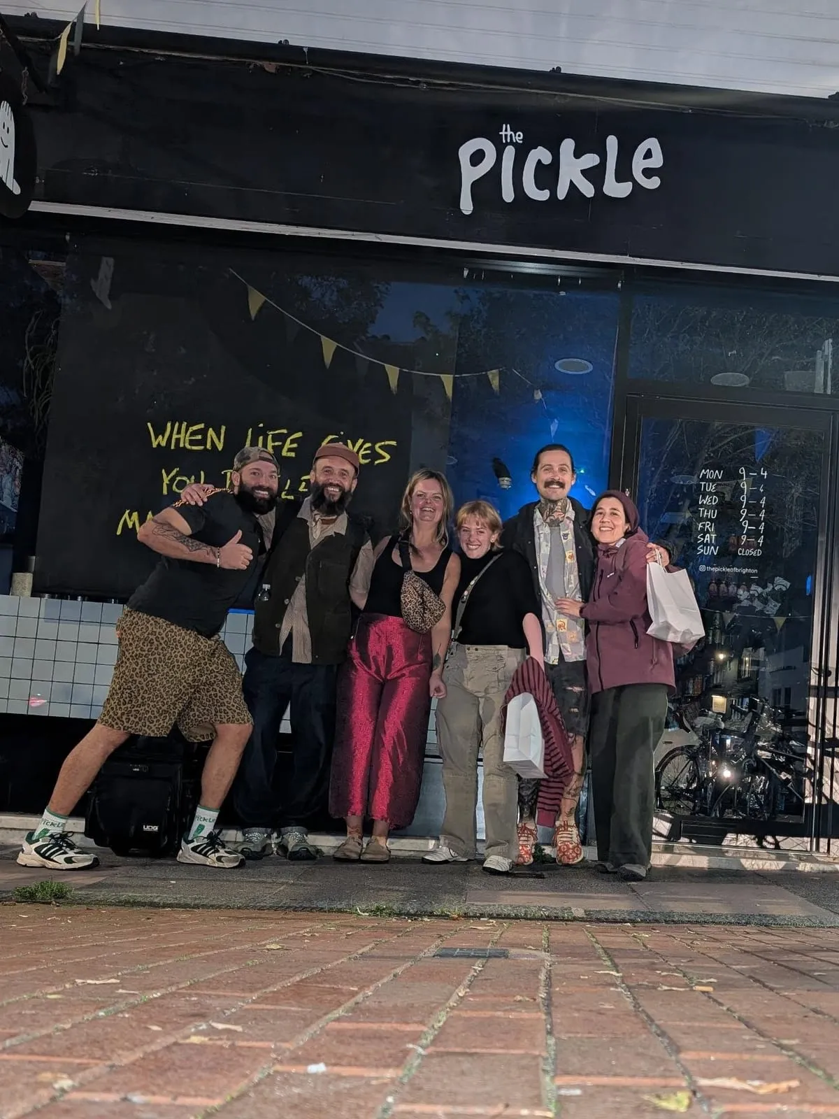 The Pickle team and friends outside the shop on Bristol Road